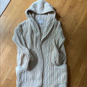 White sweater with hood